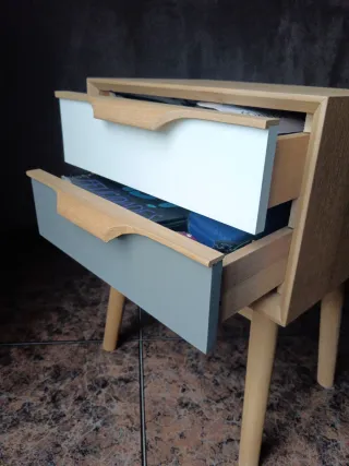 Mesita de noche moderna 2 cajones