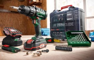 Set Taladro Atornillador Taladrador Parkside 20V
