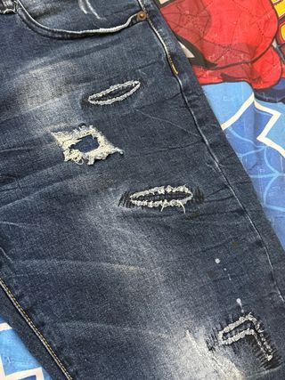 Jeans X-THREE uomo denim strappati