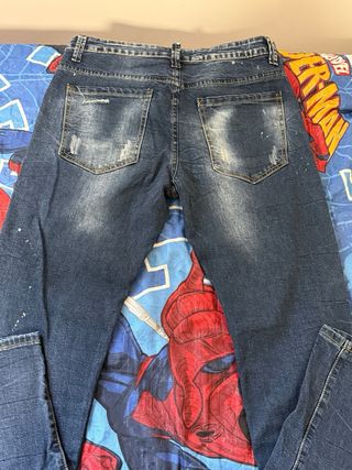 Jeans X-THREE uomo denim strappati
