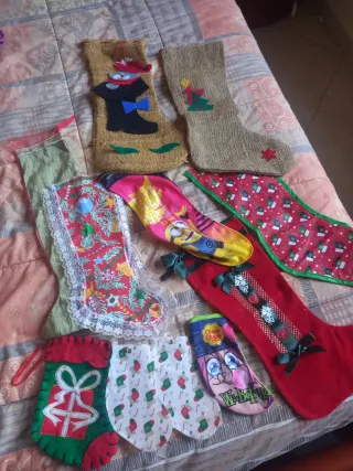 Set 11 Calze Befana 2026 Tessuto Juta