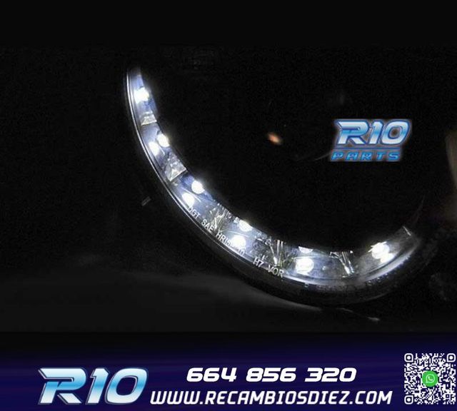 FAROS MERCEDES CLASE CLK W209 02-09 LUZ DIURNA FONDO CROMO