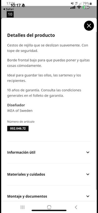 Cesto rejilla UTRUSTA IKEA 60 cm