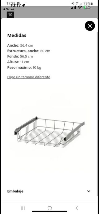 Cesto rejilla UTRUSTA IKEA 60 cm