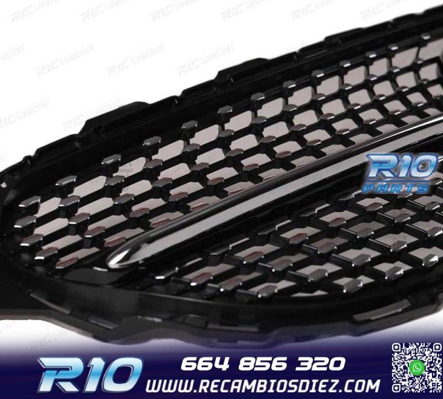 PARRILLA MERCEDES W205 C205 AMG 19- LOOK DIAMOND NEGRO