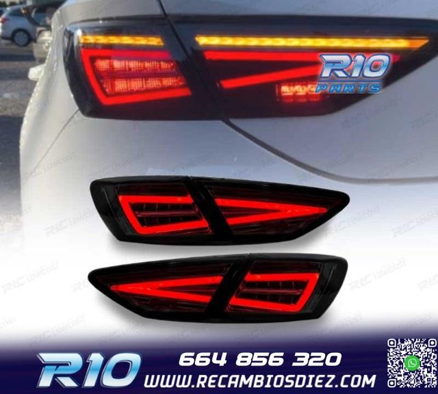 PILOTOS SEAT LEON 3 5F 12-20 DINAMICO LED NEGRO OEM LED