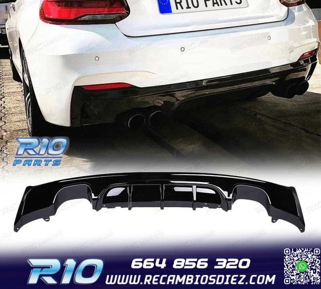 DIFUSOR BMW F22 F23 LOOK M PERFORMANCE NEGRO BRILLO OO---OO