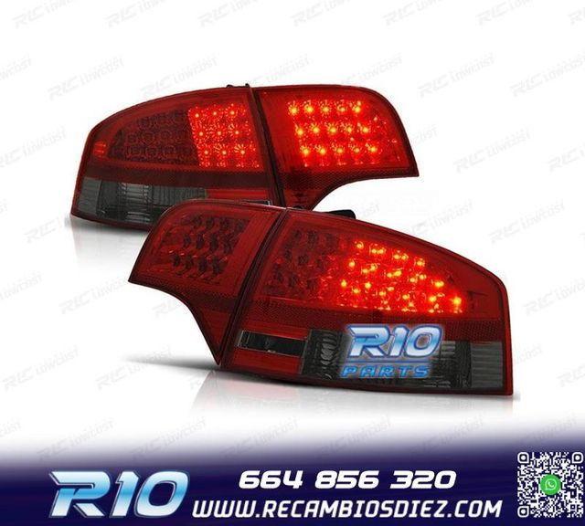 PILOTOS AUDI A4 B7 04-07 LED ROJO AHUMADO