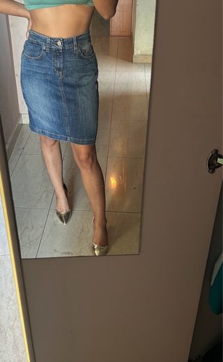 Gonna Liu Jo denim vita alta longuette L