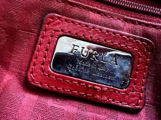 Borsa a mano Furla vera pelle rossa