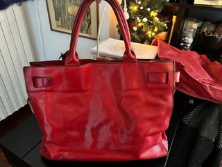 Borsa a mano Furla vera pelle rossa