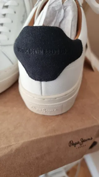 Deportivas Pepe Jeans Piel Blancas Talla 40.