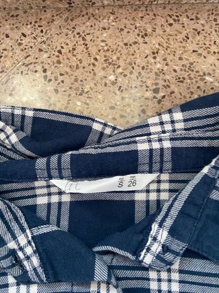 Camisa de cuadros Lefties azul y blanco