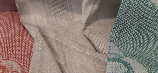 3 Asciugamani Lino con Inserti Aida