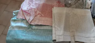 3 Asciugamani Lino con Inserti Aida