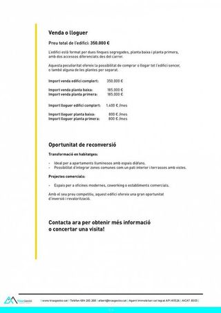 Hotel en venta en El Poble Sec en Igualada