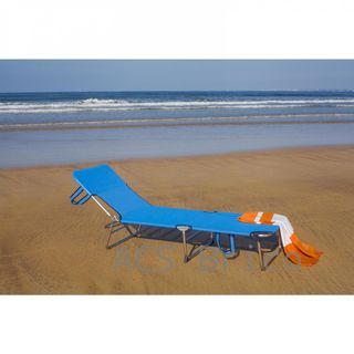 Lettino da Spiaggia Blu in Alluminio