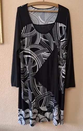 Vestidos Talla Grande Negro y Blanco