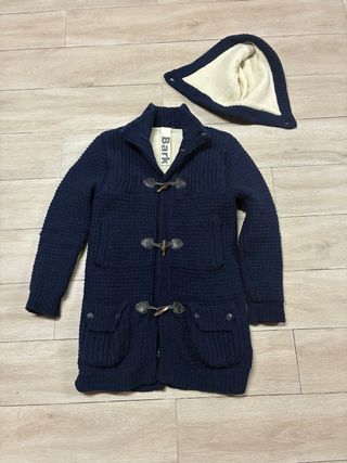 Bark cappotto blu con cappuccio