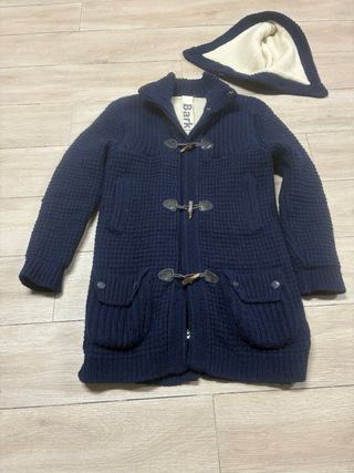Bark cappotto blu con cappuccio