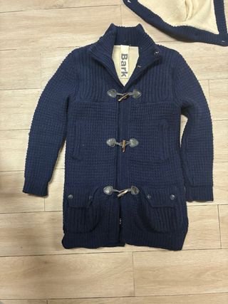 Bark cappotto blu con cappuccio