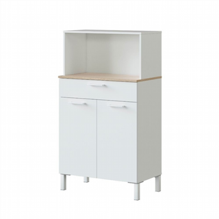 Mueble Auxiliar De Cocina. Blanco Artik/Roble Can