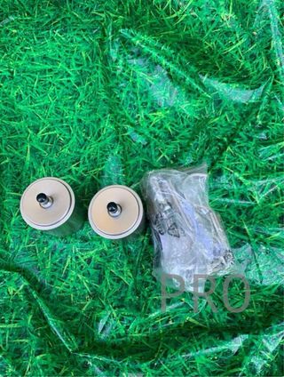 Barrette per tende Amazon Basics con terminali coperti, 183-365,8 cm, nichel