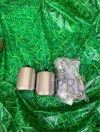 Barrette per tende Amazon Basics con terminali coperti, 183-365,8 cm, nichel