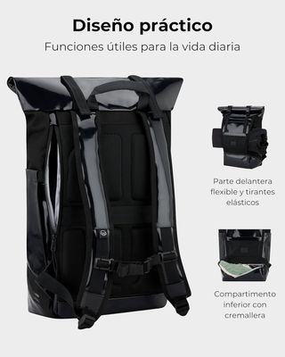 Mochila Johnny Urban Enrollable Negra