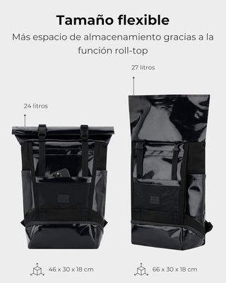 Mochila Johnny Urban Enrollable Negra