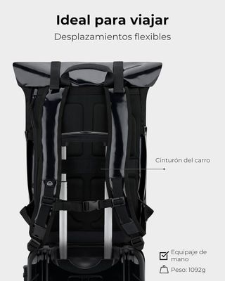 Mochila Johnny Urban Enrollable Negra