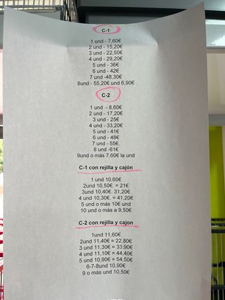 Confezione da 10 gabbie C-2