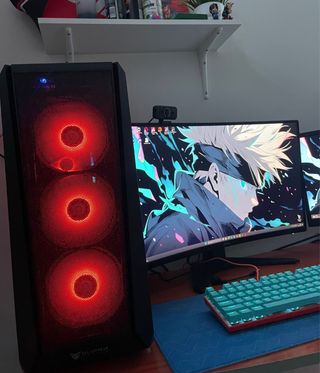 SUPRA GAMING PC Gamer Negra y Roja