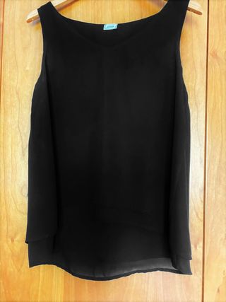 Blusa Pimkie sin mangas negra Talla L