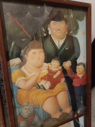 3 Espejos grandes Litografías Botero Madera Crista