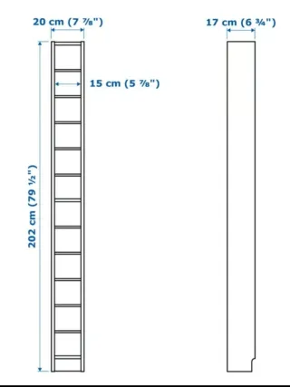 Estantería NEGRA Madera CDs/DVDs Regulable