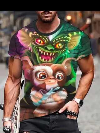 Camiseta 3D Gremlins Gizmo y Stripe