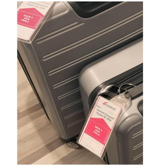 Set accessori crociera: etichette bagaglio, ganci