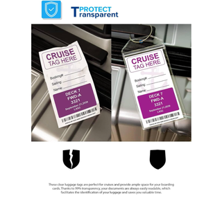 Set accessori crociera: etichette bagaglio, ganci