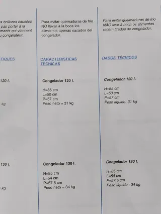 Congelador vertical SF 126
