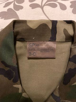 Traje Militar camuflaje Ejército Español