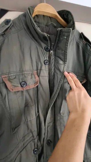 Chaqueta militar hombre verde