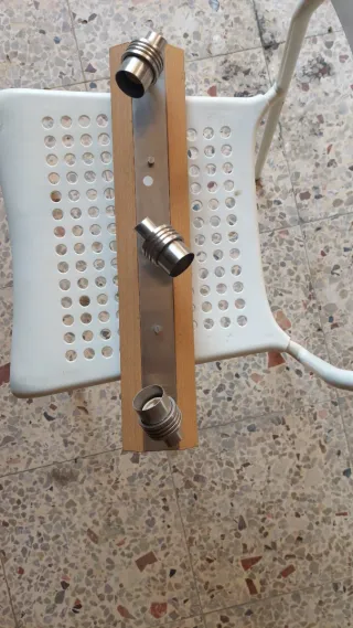 Plafoniera legno e metallo