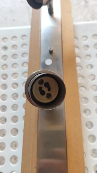 Plafoniera legno e metallo