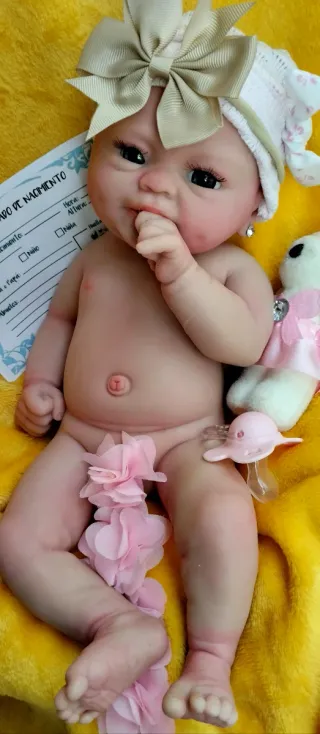 Bebé Reborn Silicona Completa 38cm