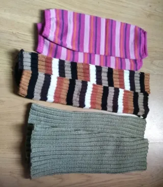 Calentadores de piernas de lana multicolor