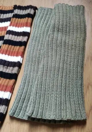 Calentadores de piernas de lana multicolor