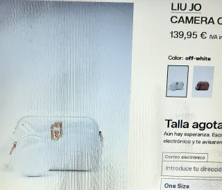 Bandolera Liu Jo bianca con portafoglio con etichette