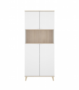 Mueble Alto Auxiliar Wok. Blanco/Natural