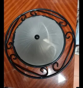 Lámpara de techo metal negra 38cm